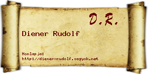 Diener Rudolf névjegykártya